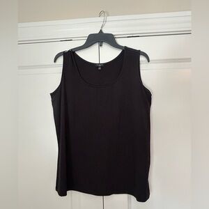 Talbots Plus Size Classic Black Tank Top